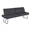 SITZBANK in Metall, Textil Schwarz  - Schwarz, Design, Textil/Metall (208/91/72cm) - Dieter Knoll