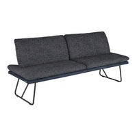 SITZBANK in Metall, Textil Schwarz  - Schwarz, Design, Textil/Metall (208/91/72cm) - Dieter Knoll