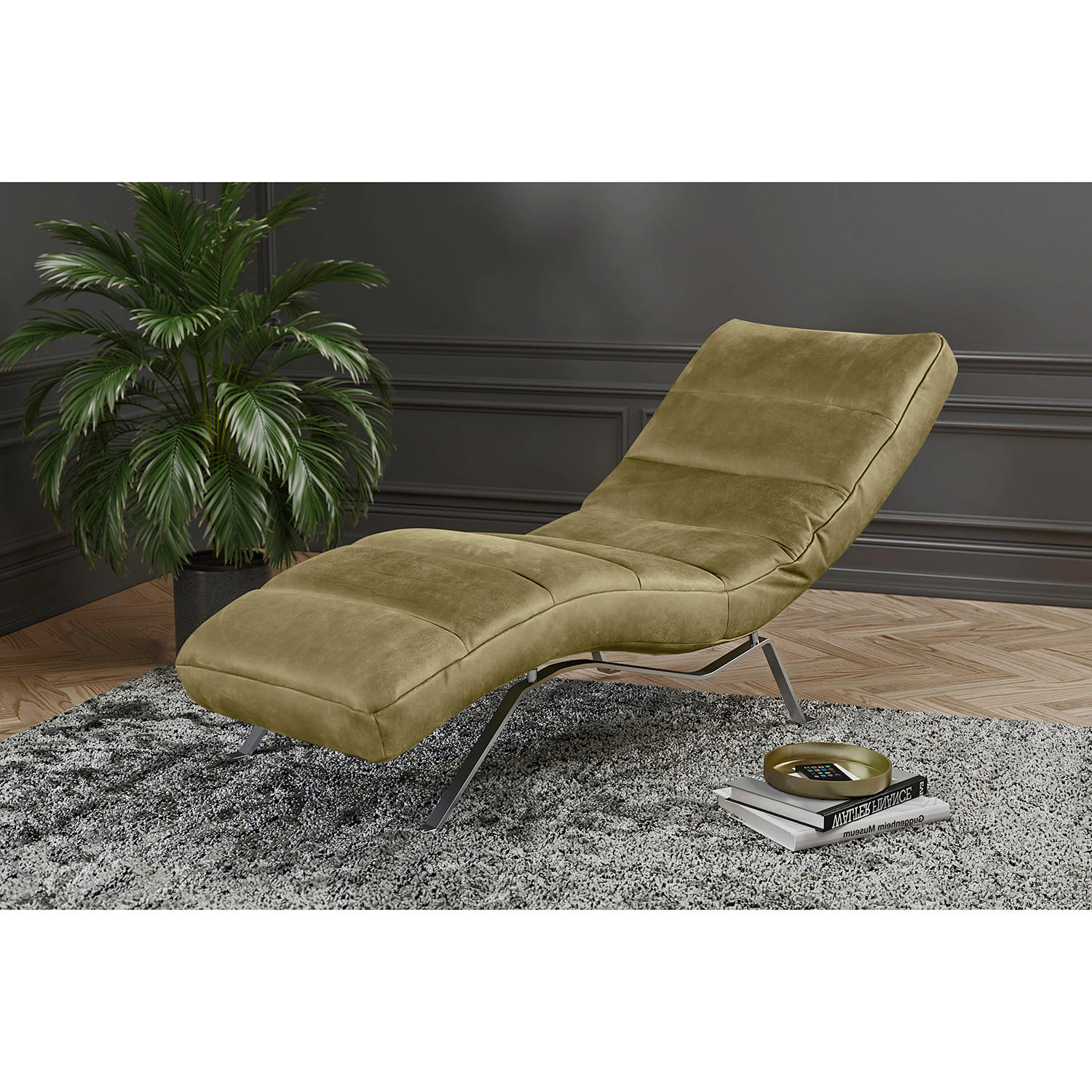 Livetastic Relaxliege Olivgrün 65x65-95x171 cm