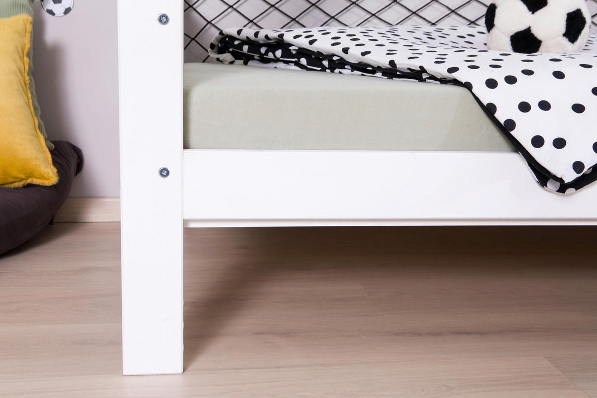 BODENBETT 90/200 cm Weiss  - Weiss/Naturfarben, Modern, Holz (90/200cm) - MID.YOU