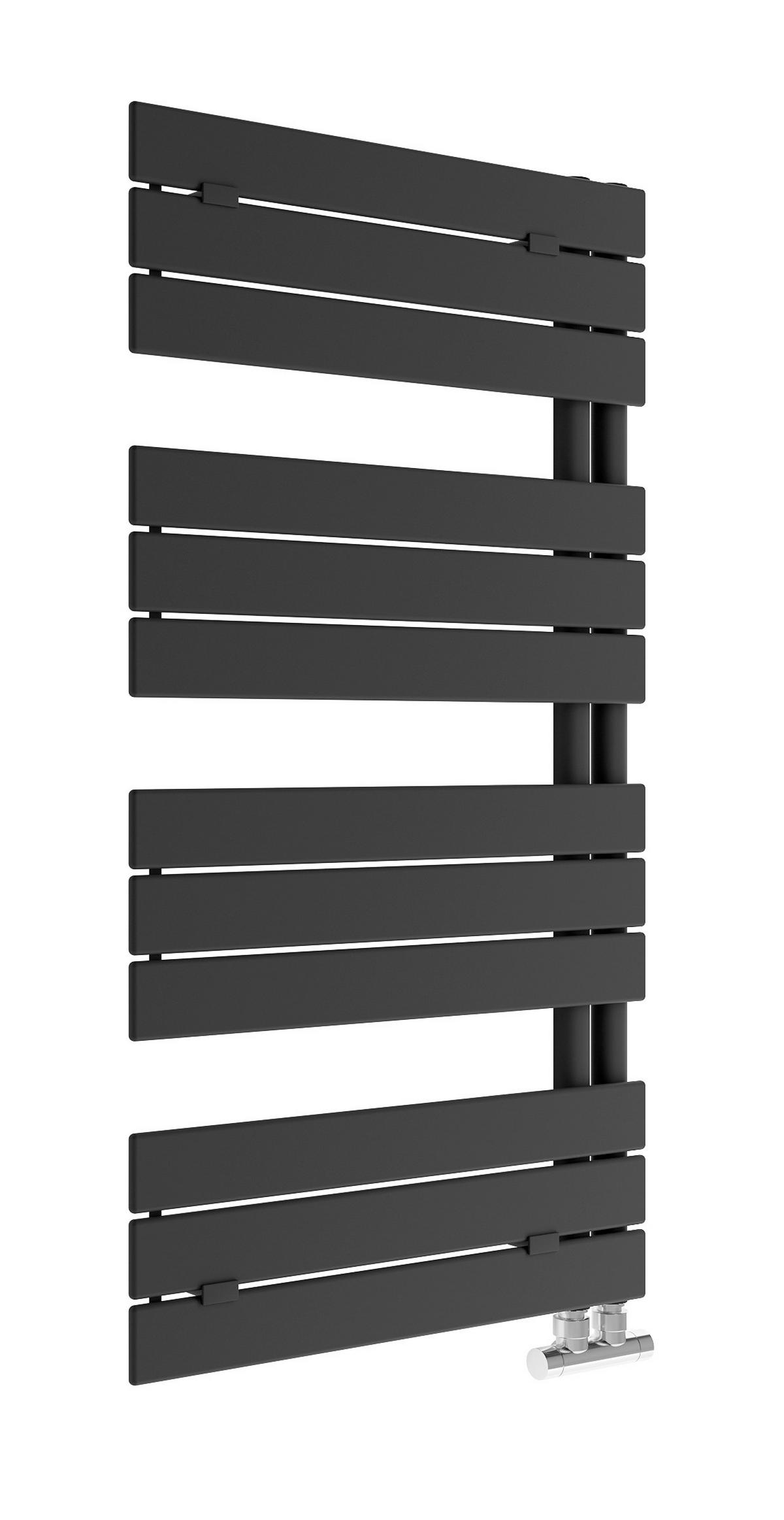 HANDTUCHTROCKNER Schwarz  - Schwarz, Basics, Metall (60/120cm) - Sanotechnik