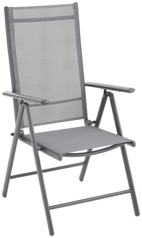GARTENSESSEL Aluminium, Stahl Anthrazit  - Anthrazit, MODERN, Textil/Metall (56/106/66cm) - Xora