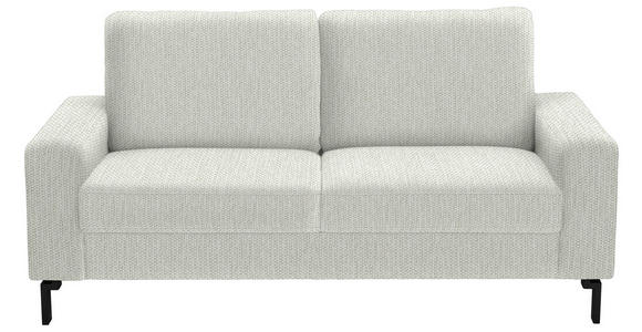 2-SITZER-SOFA  in Flachgewebe Weiß  - Schwarz/Weiß, Design, Textil/Metall (178/86/97cm) - Hom`in