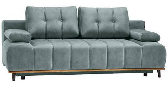SCHLAFSOFA Webstoff Mintgrün - Schwarz/Mintgrün, Design, Holz/Textil (206/77-87/102cm) - Novel