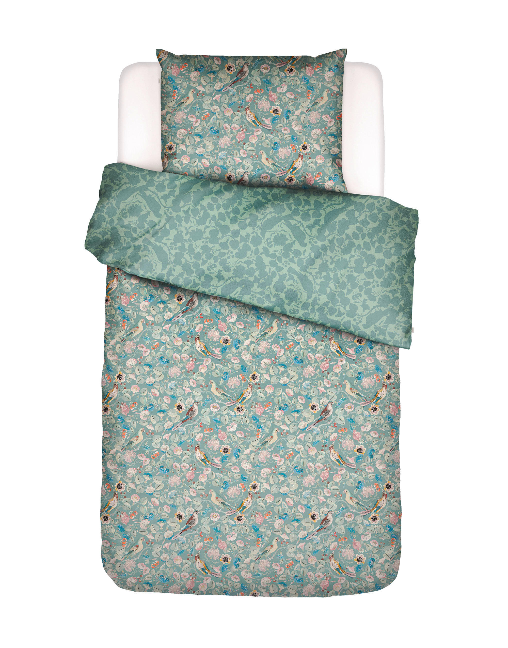 POVLEČENÍ, satén, zelená, 140/200 cm - zelená, Basics, textil (140/200cm) - Essenza