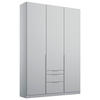 GARDEROB MED GÅNGJÄRN 136/229/54 cm 3-dörrar - aluminiumfärg/ljusgrå, Modern, trämaterial (136/229/54cm) - Rauch Möbel