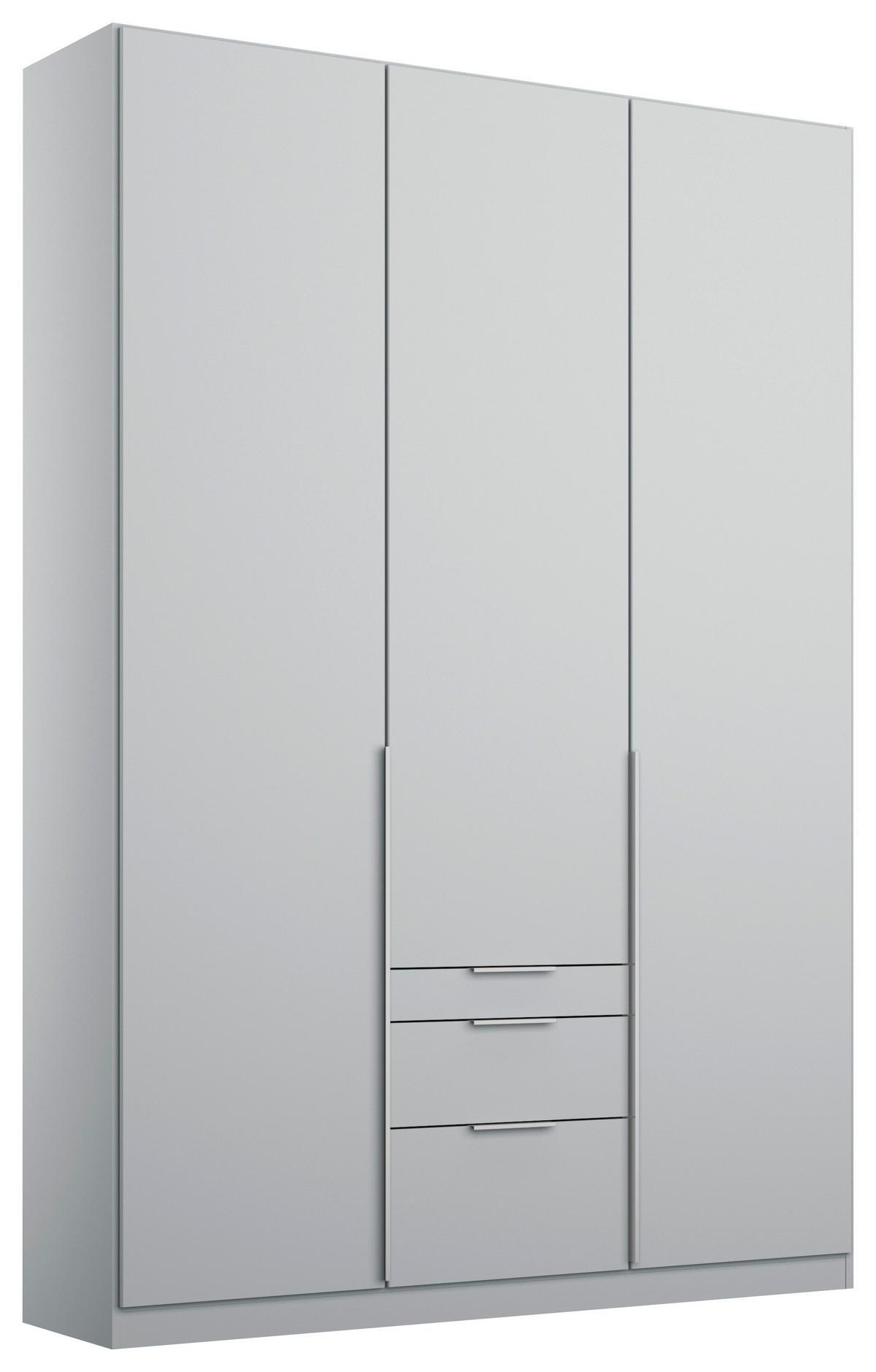 DREHTÜRENSCHRANK 136/229/54 cm 3-türig Hellgrau  - Hellgrau/Alufarben, MODERN, Holzwerkstoff (136/229/54cm) - Rauch Möbel