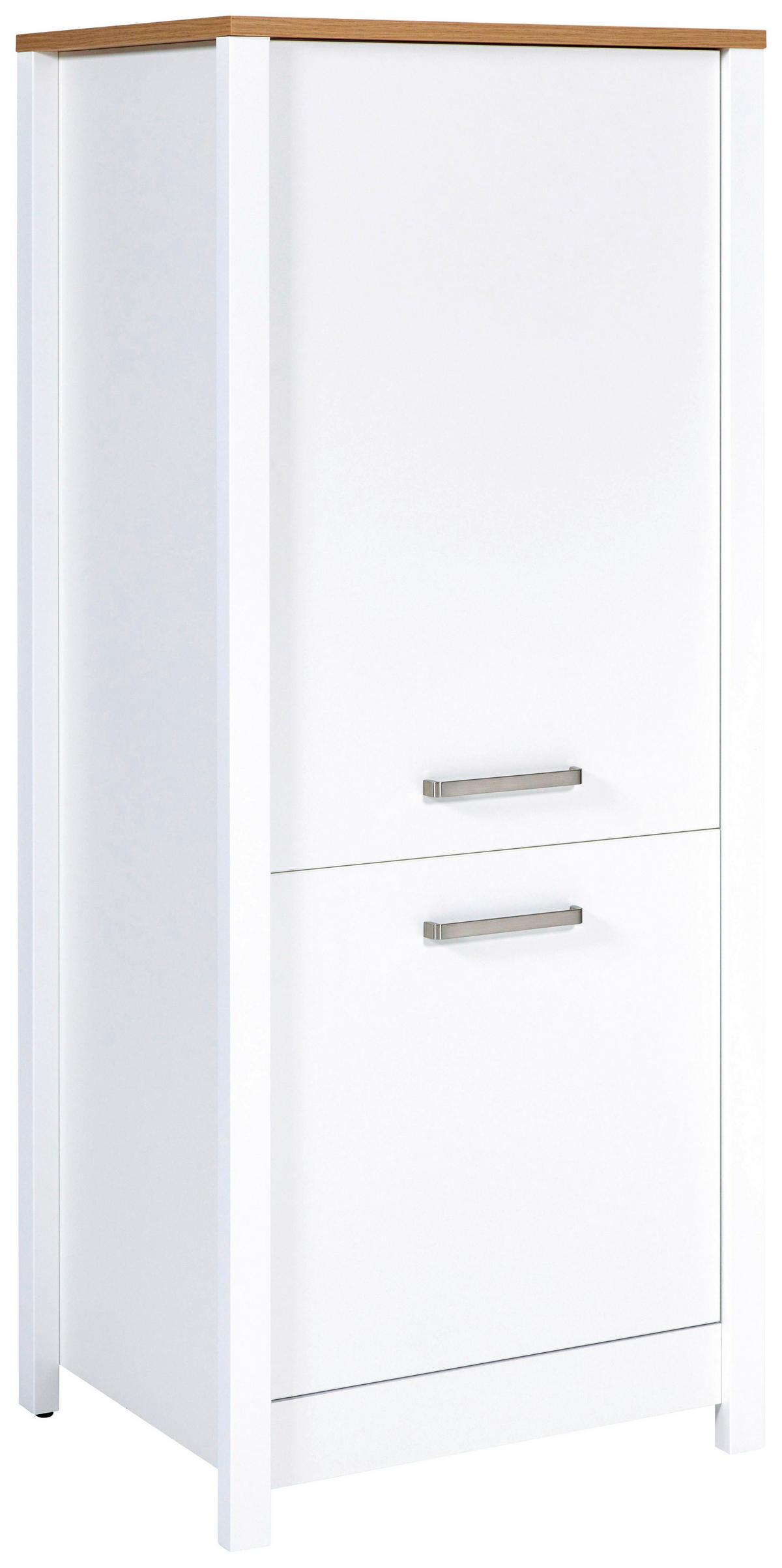 GERÄTEUMBAUSCHRANK 70/167/60 cm  in Weiß, Eiche Artisan  - Silberfarben/Weiß, MODERN, Holzwerkstoff/Metall (70/167/60cm) - home24