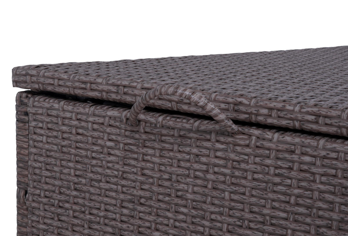 KISSENBOX 50/60/120 cm  - Schwarz/Braun, Basics, Kunststoff/Metall (50/60/120cm) - Gardenson