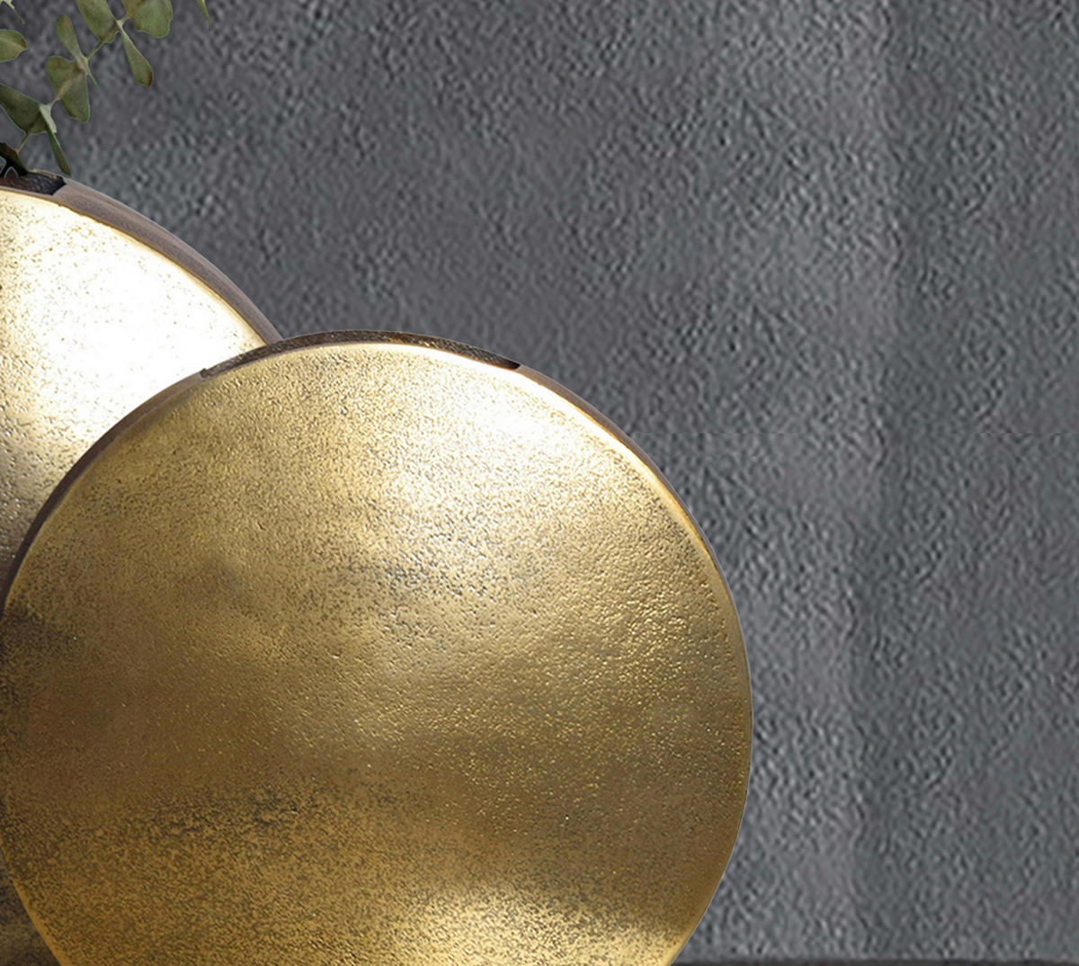 DEKOVASE  - Goldfarben, Design, Metall (35/34/13,5cm) - Livetastic