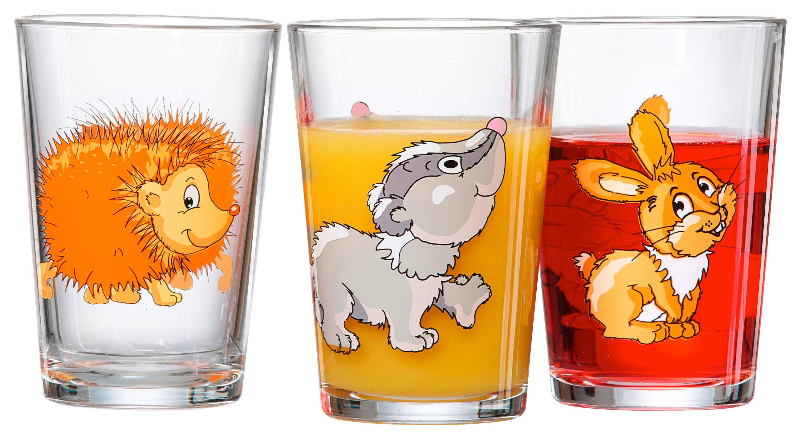 KINDER-GLÄSERSET Waldtiere  3-teilig  - Klar, KONVENTIONELL, Glas (205ml) - Ritzenhoff Breker