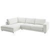 ECKSOFA in Cord Weiss  - Weiss/Schwarz, Design, Kunststoff/Textil (224/325cm) - Pure Home Lifestyle