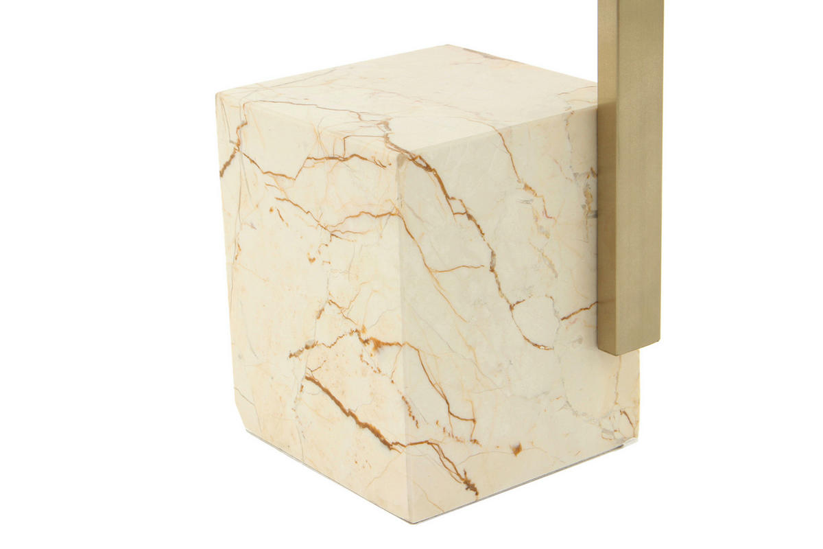 ODKLÁDACÍ STOLEK,  - Design, kámen/sklo (30/30/56cm) - MID.YOU