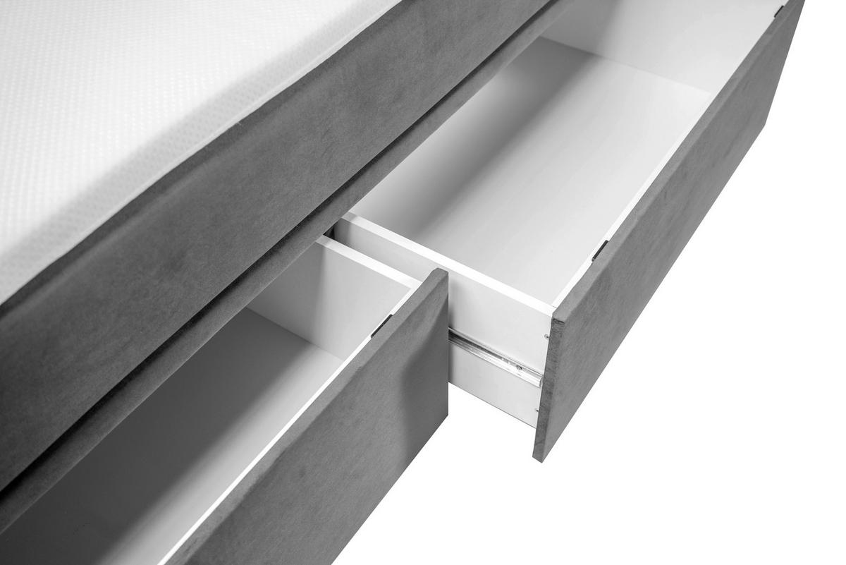 BOXBETT 140/200 cm  in Graphitfarben  - Graphitfarben, MODERN, Textil (140/200cm) - Livetastic