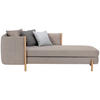 RÉCAMIERE in Plüsch Greige  - Greige/Naturfarben, Design, Holz/Textil (216/90/109cm) - Lomoco