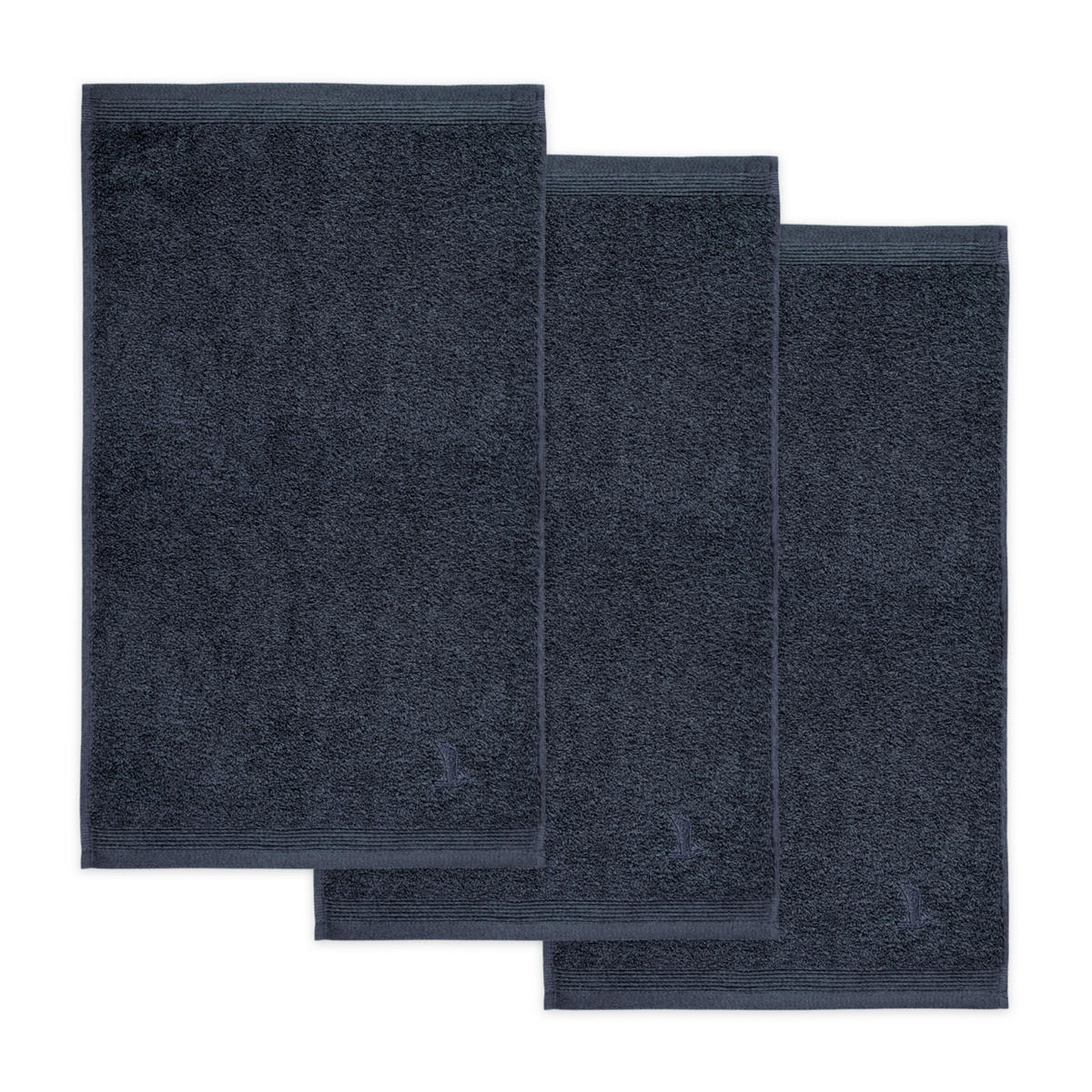 FROTTIERSET Dunkelgrau 3-teilig  - Dunkelgrau, Basics, Textil (30/50cm) - Moeve