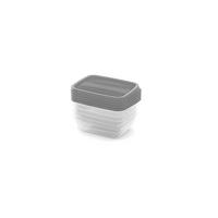 ÉTELTÁROLÓ KÉSZLET   - áttetsző/kék, Basics, műanyag (12/12,5/16cm)