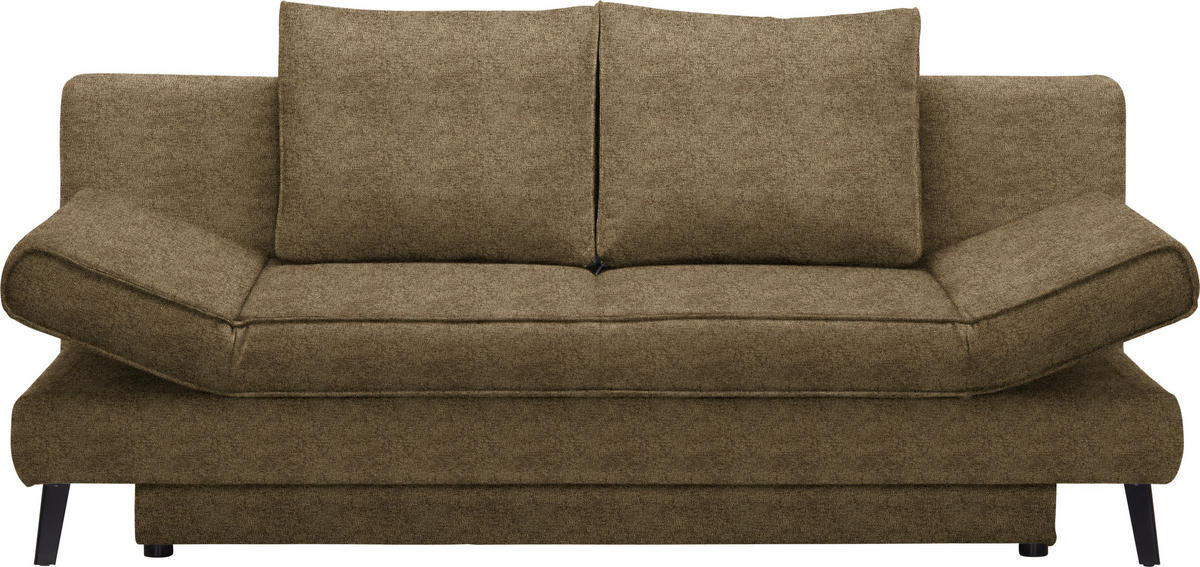 SCHLAFSOFA in Webstoff Hellgrün  - Schwarz/Hellgrün, Design, Textil/Metall (200/85/90cm) - Xora