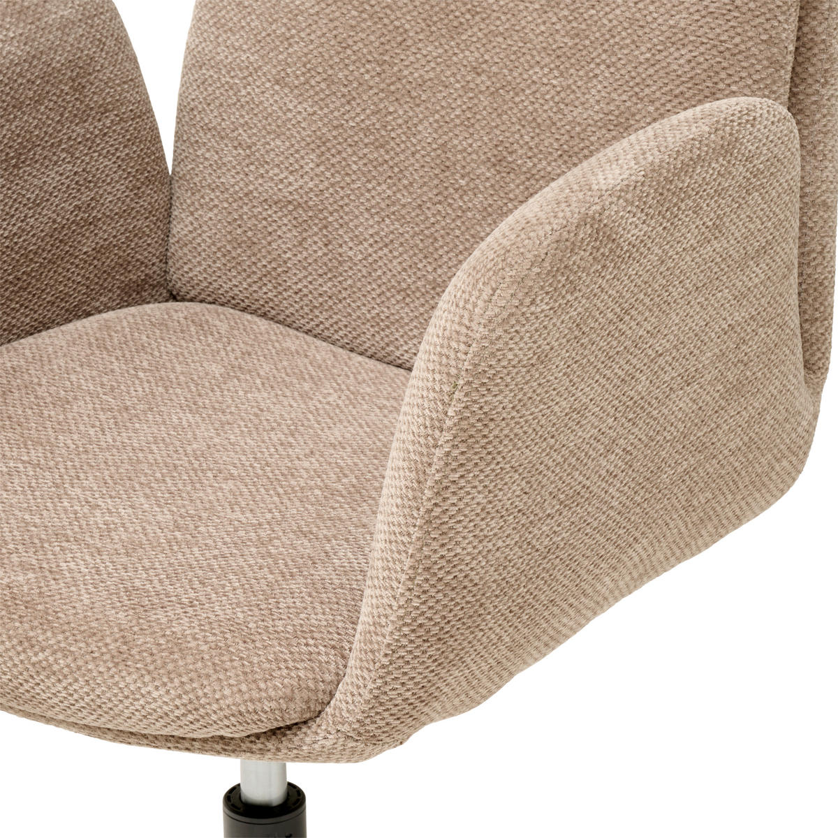 DREHSTUHL Webstoff Braun  - Schwarz/Braun, Modern, Kunststoff/Textil (55/85-95/60cm) - MID.YOU