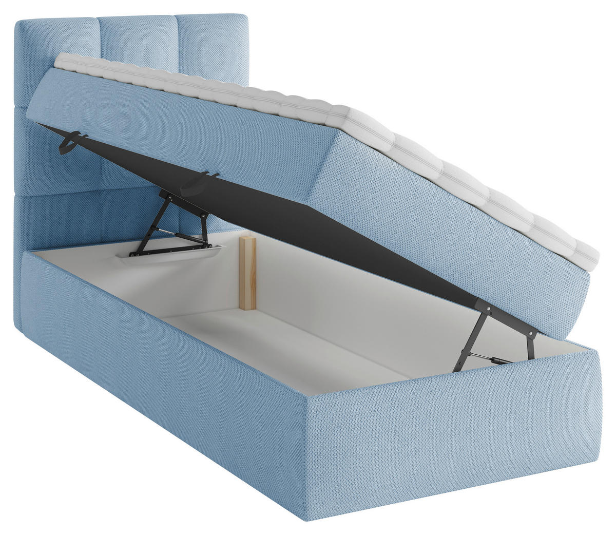 BOXBETT 90/200 cm  in Blau  - Blau/Schwarz, Modern, Holz/Holzwerkstoff (90/200cm) - MID.YOU