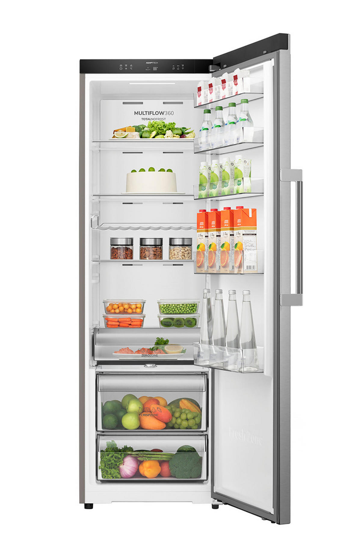 KÜHLSCHRANK 59,5/185,6/60 cm RN618D6X6WF  - Edelstahlfarben, Metall (59,5/185,6/60cm) - Gorenje