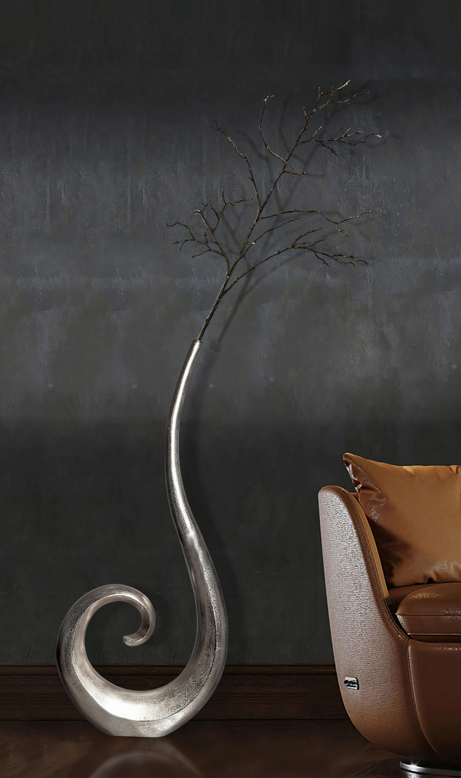 DEKORVAS  - silver, Design, metall (48/100/10cm) - Livetastic