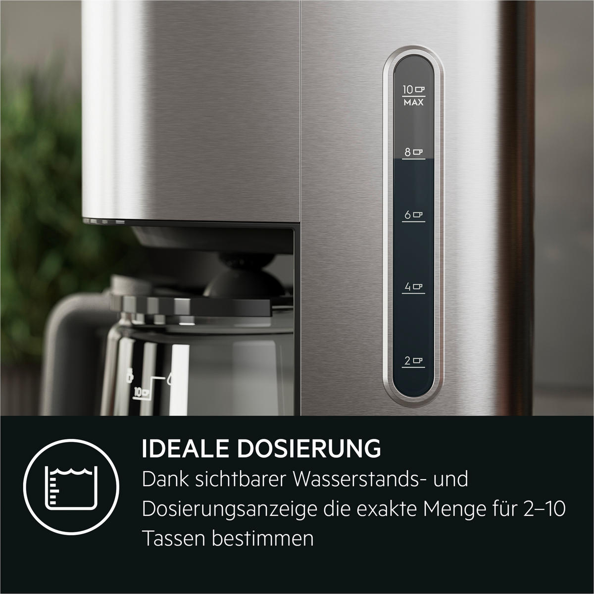 FILTERKAFFEEMASCHINE Deli 5 CM5-1-6AN  - Anthrazit, Basics, Glas/Kunststoff (24,7/33,8/17,4cm) - AEG