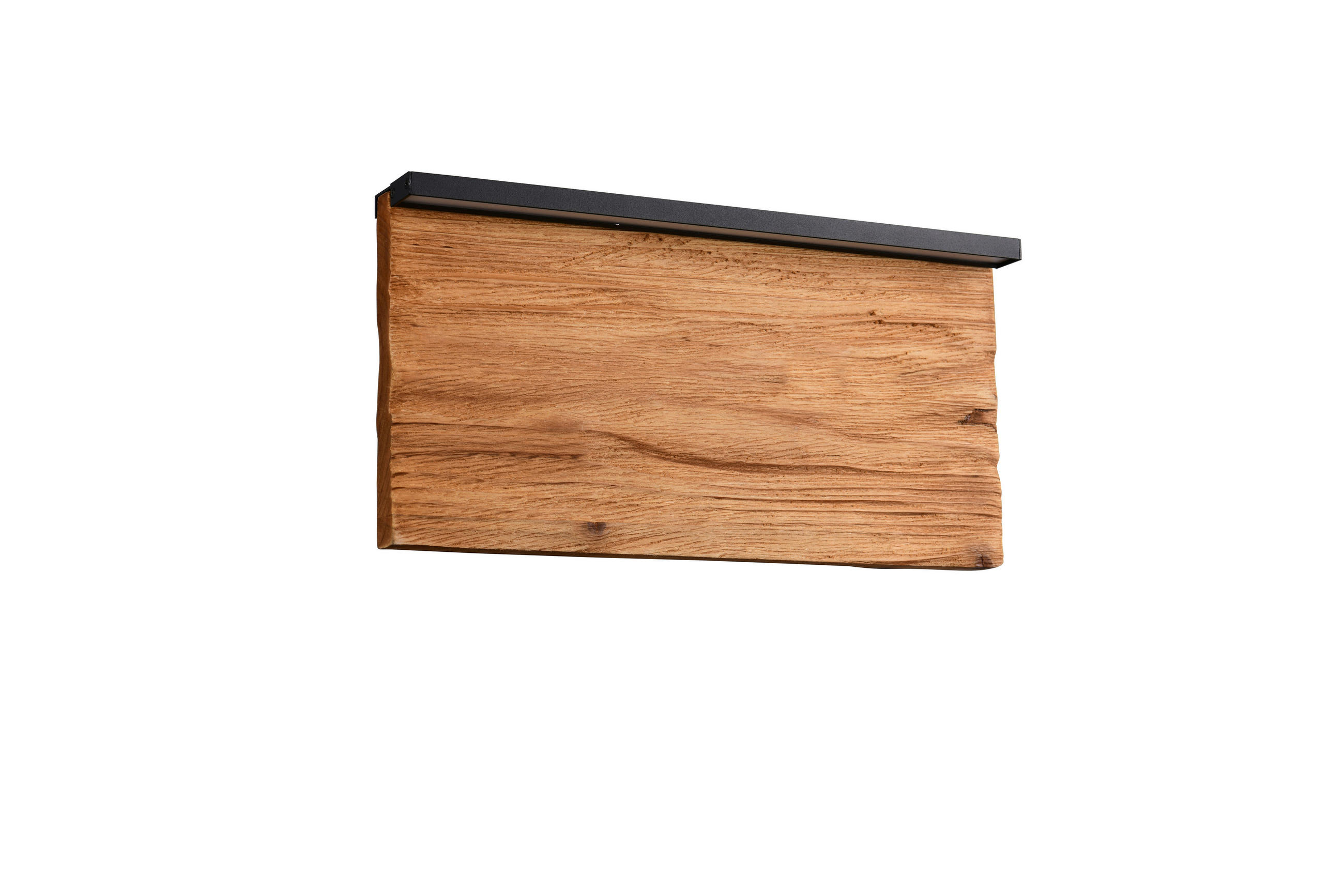 LED-WANDLEUCHTE 30/7,5/15 cm   - Schwarz/Braun, Natur, Holz/Metall (30/7,5/15cm)