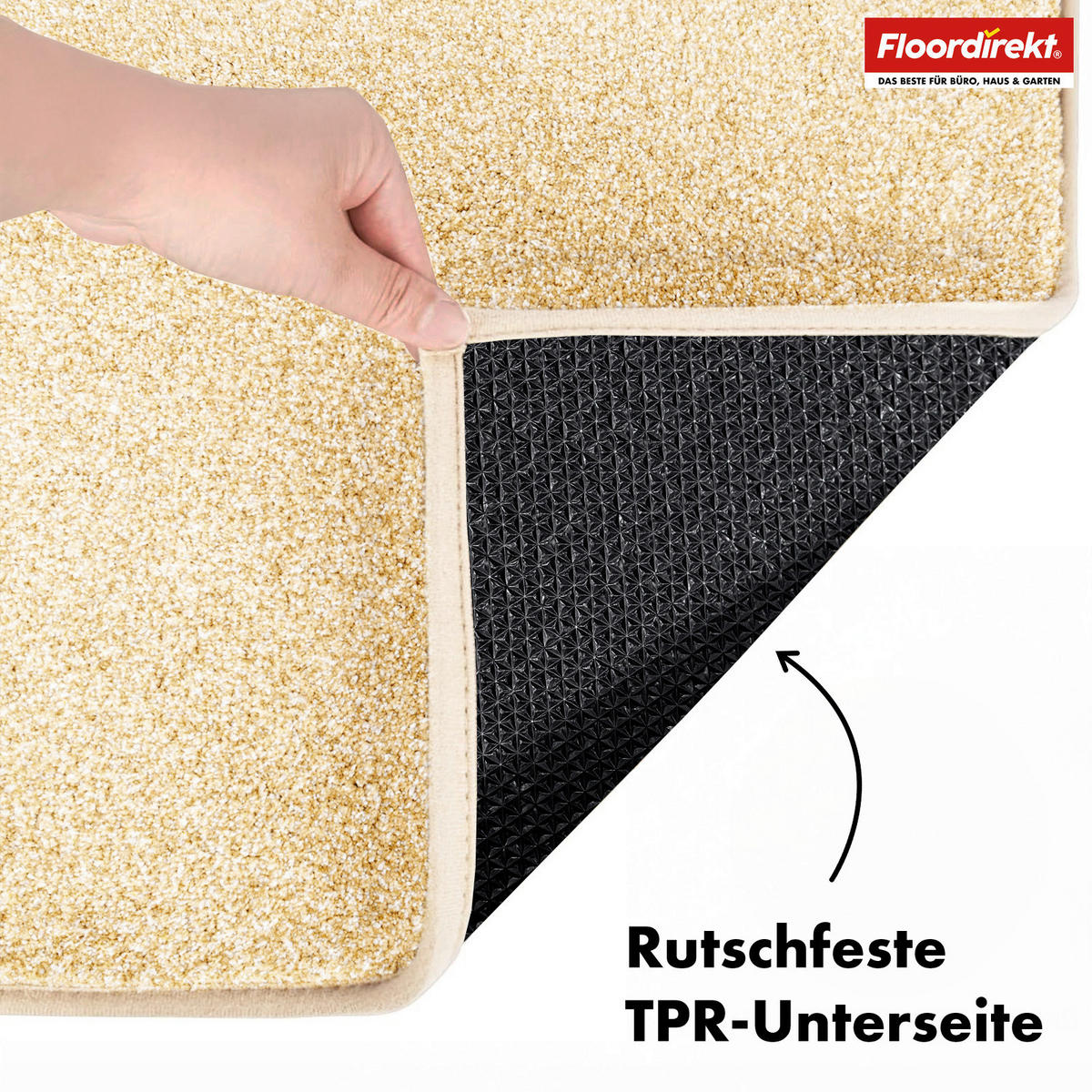 BADEMATTE Nasa Beige 120/180 cm  - Beige, Basics, Kunststoff/Textil (120/180cm) - Floordirekt