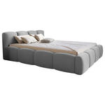 POLSTERBETT Lattenrost, Bettkasten Hellgrau 180/200 cm  - Hellgrau/Schwarz, Design, Holz/Textil (180/200cm) - Carryhome