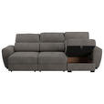 ECKSOFA in Mikrofaser Graubraun  - Graubraun/Schwarz, KONVENTIONELL, Kunststoff/Textil (285/177cm) - Carryhome
