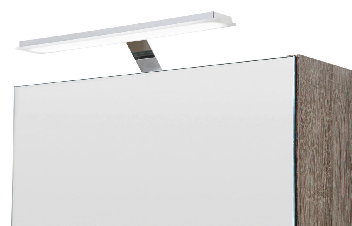 AUFBAULEUCHTE - Chromfarben, Design, Kunststoff (40/4,7/7,8cm) - Novel