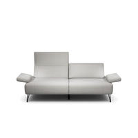 2,5-SITZER in Chenille Hellgrau  - Hellgrau/Schwarz, Design, Textil/Metall (204-234/85/86-94cm) - SENSOO