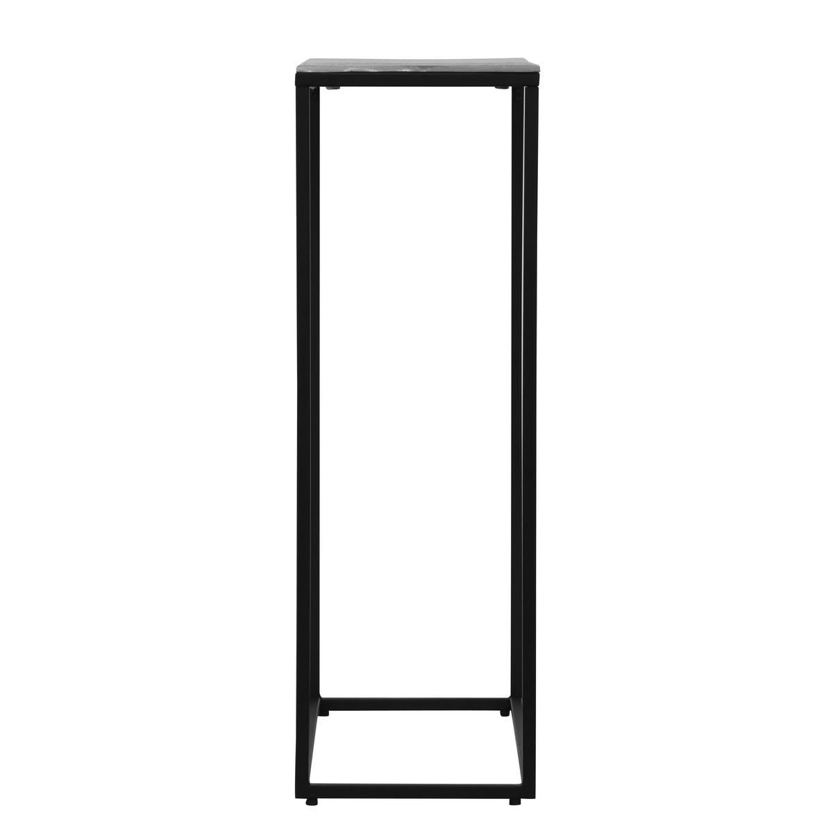 KONSOLENTISCH Schwarz, Silberfarben  - Silberfarben/Schwarz, Design, Metall (80/27/80cm) - Boxxx