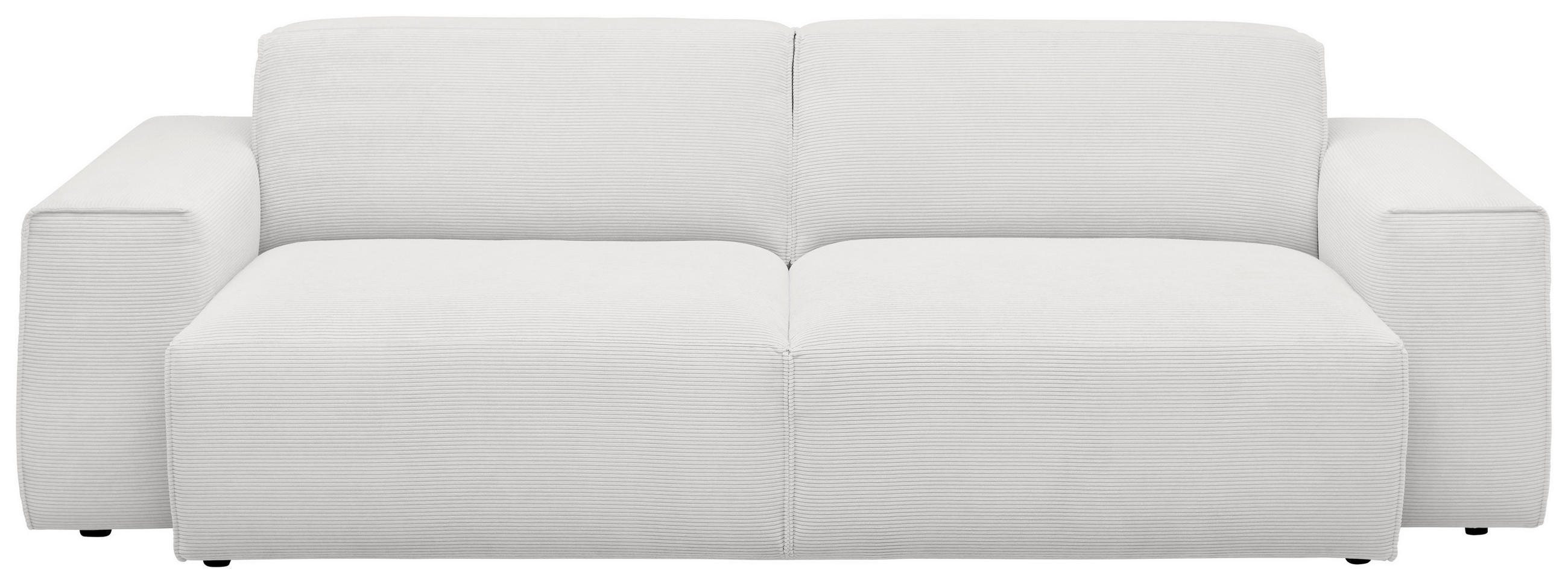 3-SITZER-SOFA in Cord Weiss  - Weiss/Schwarz, Design, Kunststoff/Textil (236/71/101cm) - Pure Home Lifestyle