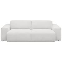 3-SITZER-SOFA in Cord Weiss  - Weiss/Schwarz, Design, Kunststoff/Textil (236/71/101cm) - Pure Home Lifestyle
