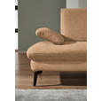 ECKSOFA in Chenille, Mikrofaser Cappuccino  - Schwarz/Cappuccino, Design, Textil/Metall (299/157cm) - Dieter Knoll