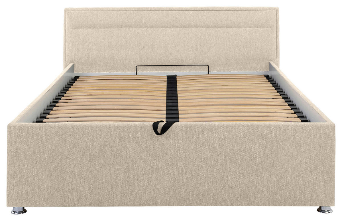 POLSTERBETT Lattenrost, Bettkasten Beige 140/200 cm  - Beige, MODERN, Holz/Kunststoff (140/200cm) - MID.YOU