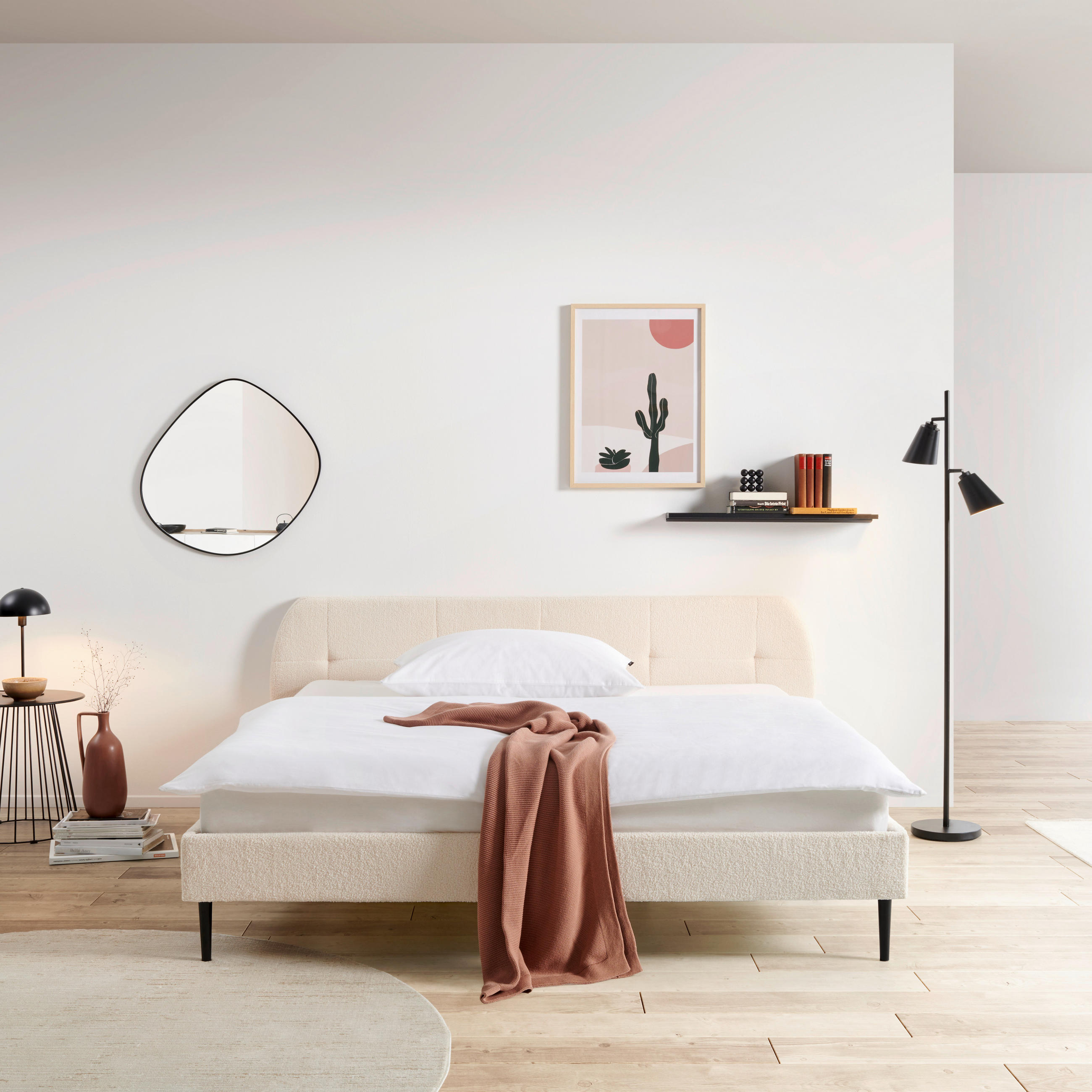 Livetastic ČALOUNĚNÁ POSTEL, 180/200 cm, přírodní barvy