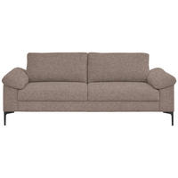 3-SITZER-SOFA in Flachgewebe Taupe  - Taupe/Schwarz, Design, Textil/Metall (226/89/97cm) - Pure Home Lifestyle