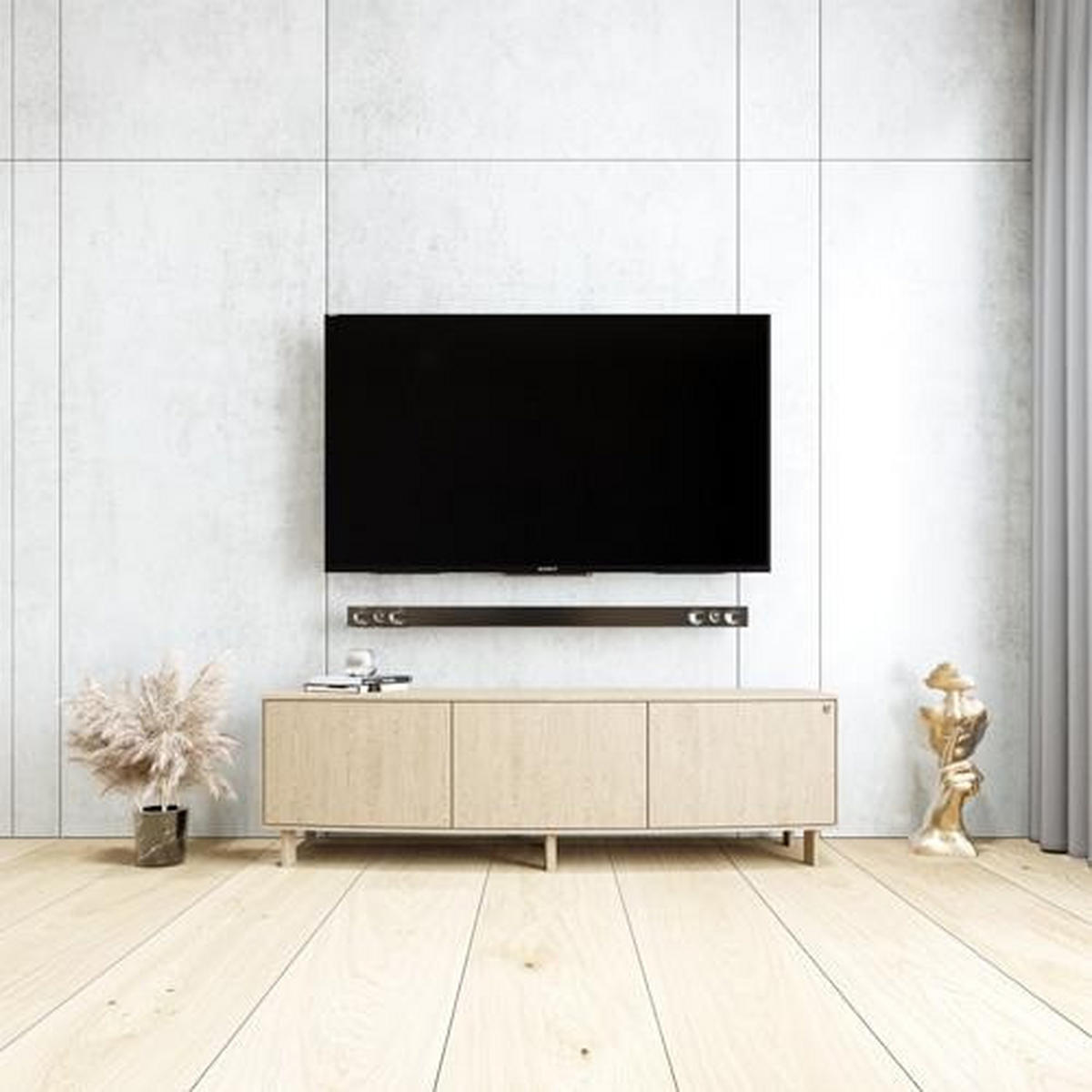 TV-BÄNK  149/45/41 cm  möbler i samma serie finns att köpa till, stående, finns i olika träslag, finns i olika trädekorer  - ek Bianco, Design, trä (149/45/41cm) - Skovby
