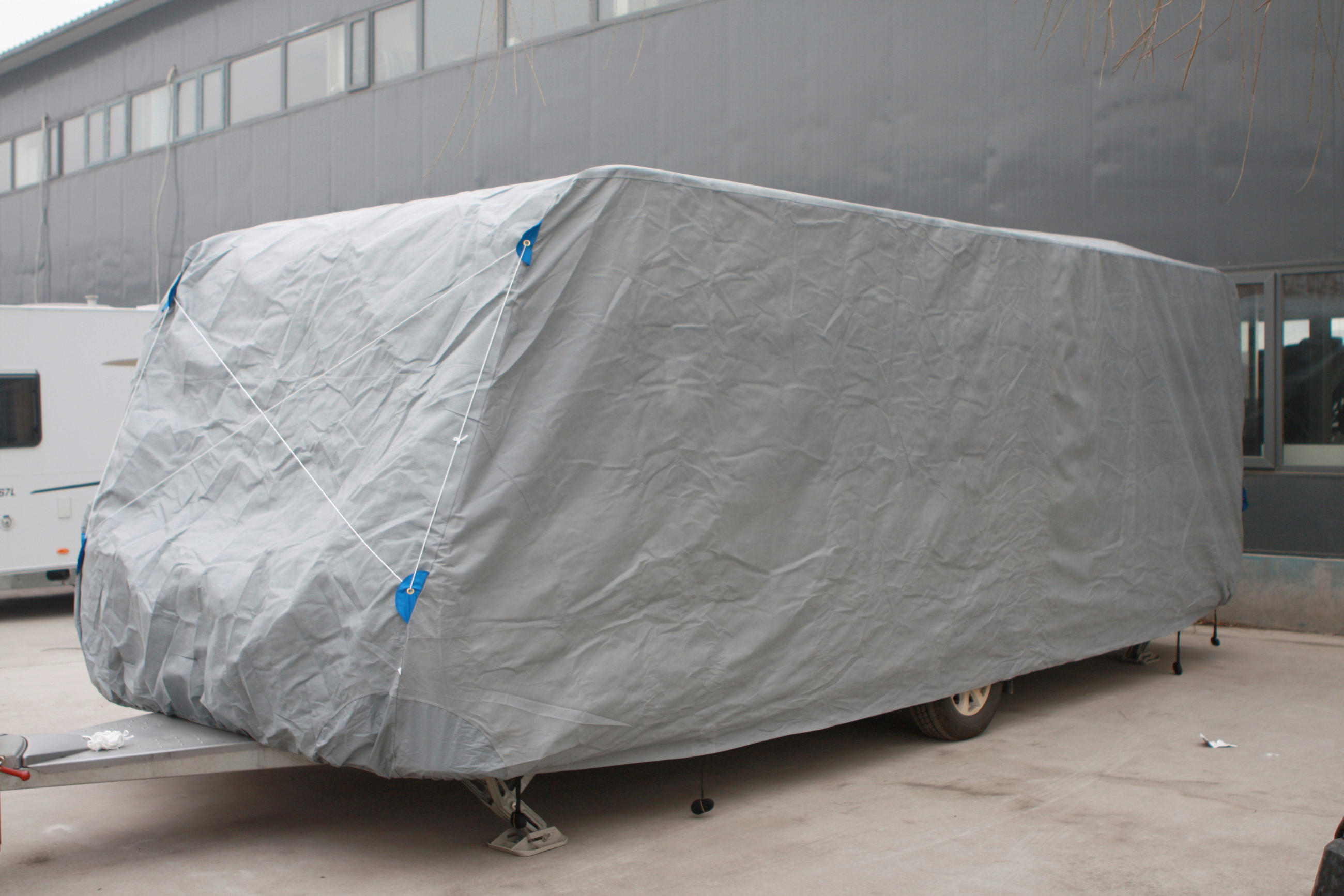 ZAKRÝVACÍ PLACHTA   - šedá, Basics, plast (250/220/550cm)