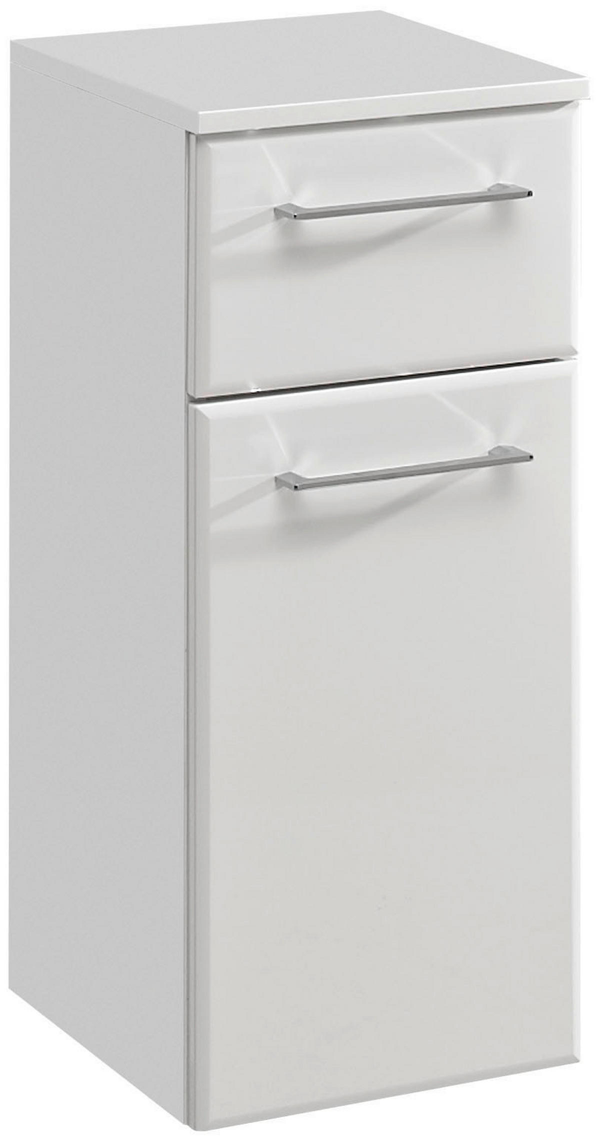 UNTERSCHRANK 30/72/33 cm   - Chromfarben/Weiß Hochglanz, Basics, Glas/Holzwerkstoff (30/72/33cm) - Pelipal