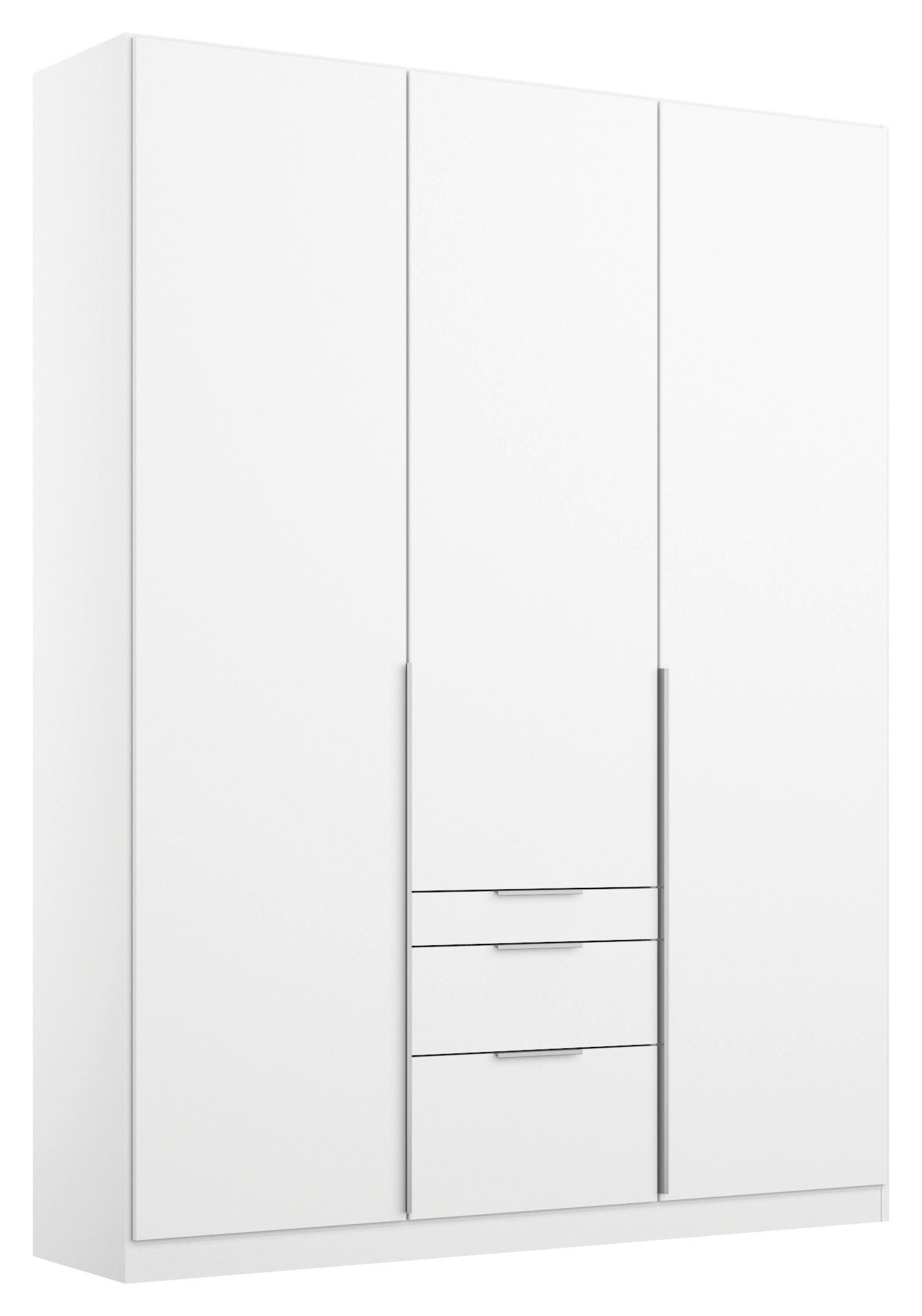 DREHTÜRENSCHRANK  in Weiß  - Alufarben/Weiß, MODERN, Holzwerkstoff/Metall (136/229/54cm) - Rauch Möbel