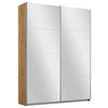SCHWEBETÜRENSCHRANK in Silberfarben, Eiche Artisan  - Silberfarben/Alufarben, Modern, Holzwerkstoff/Metall (136/197/61cm) - Rauch Möbel