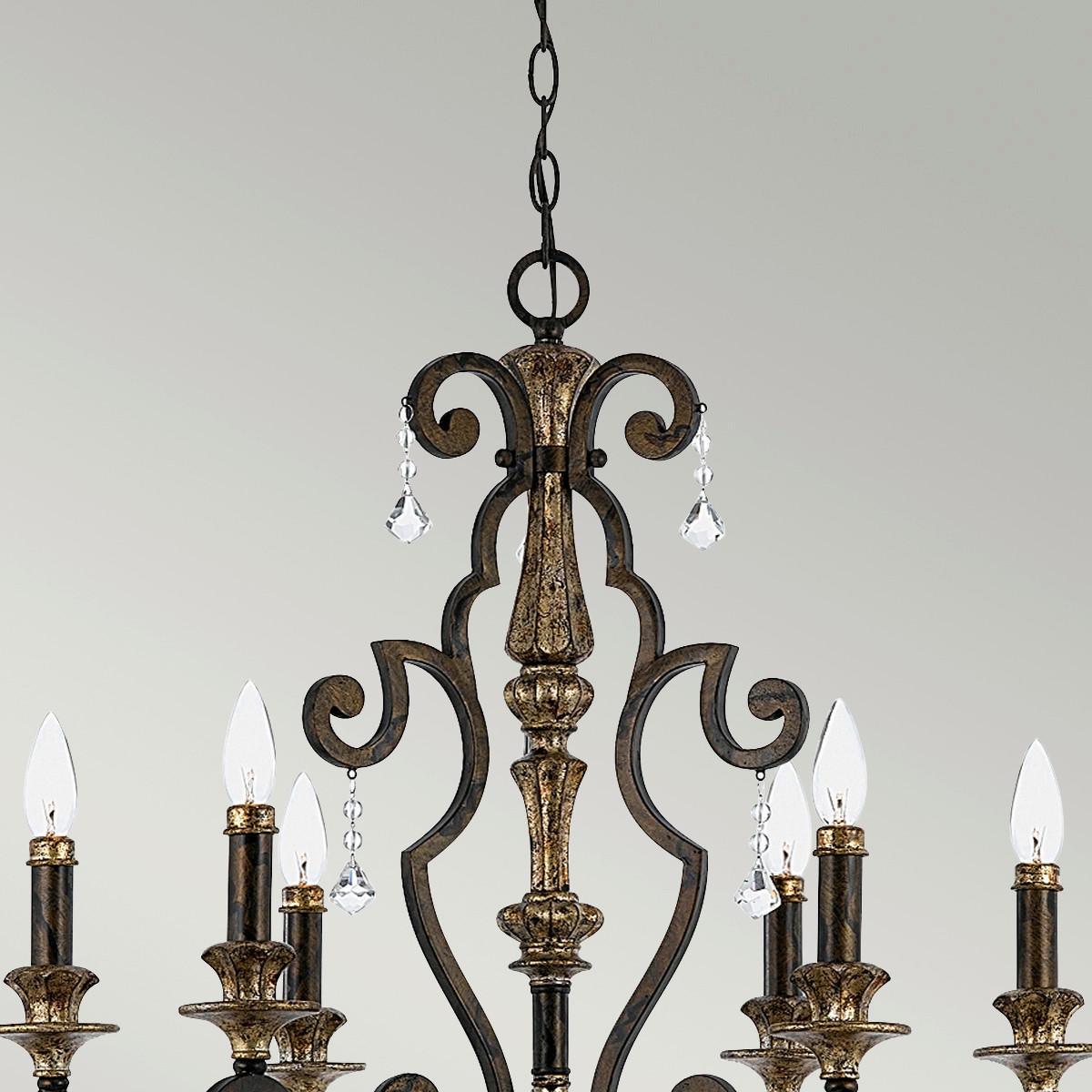 LESTENEC  Elstead Marquette      71,1/105,5 cm      E14 - barve brona, Konvencionalno, kovina/steklo (71,1/105,5cm) - Elstead Lighting