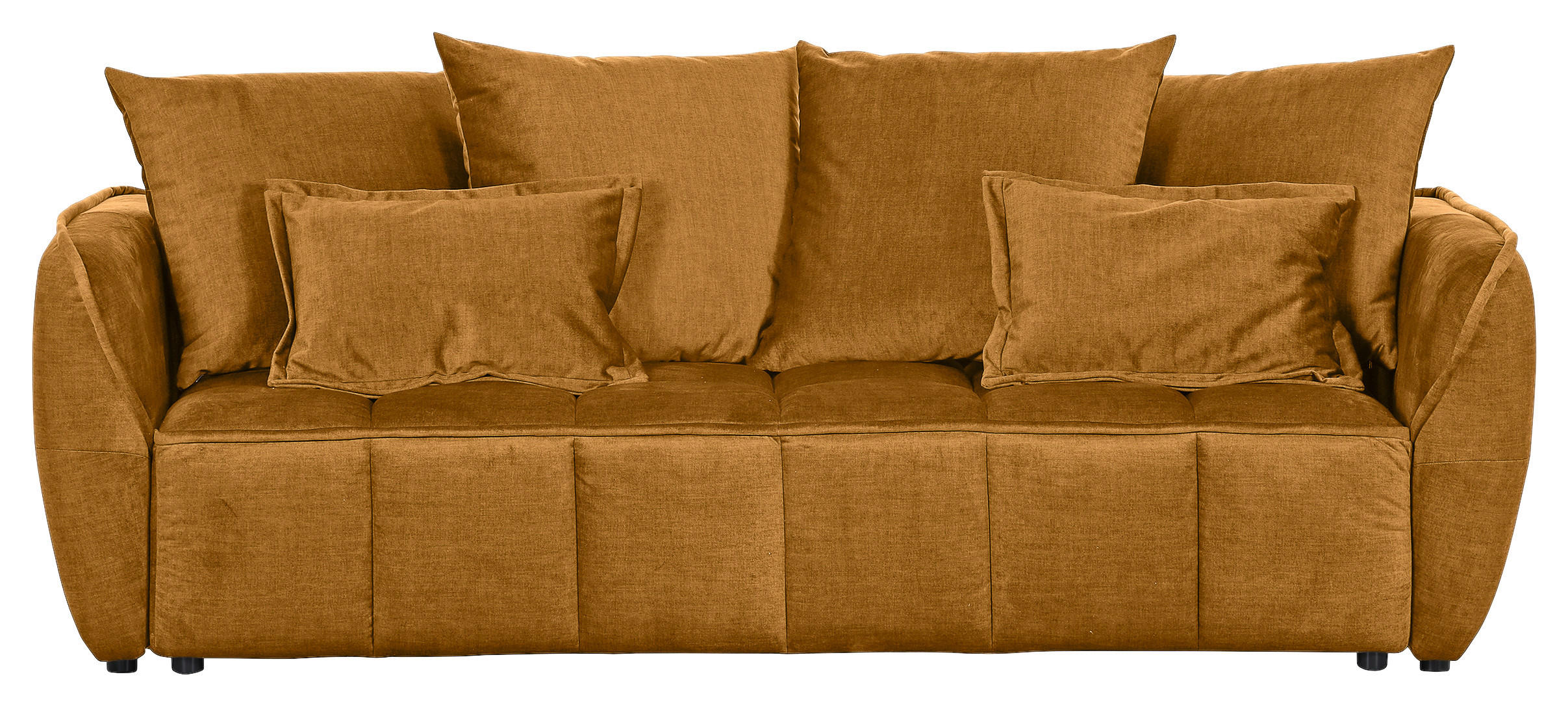 BÄDDSOFFA i flatväv senapsgul  - svart/senapsgul, Klassisk, textil/plast (250/70/118cm) - MID.YOU