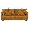 SCHLAFSOFA in Flachgewebe Senfgelb  - Senfgelb/Schwarz, Konventionell, Kunststoff/Textil (250/70/118cm) - MID.YOU