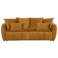 BÄDDSOFFA i flatväv senapsgul  - svart/senapsgul, Klassisk, textil/plast (250/70/118cm) - MID.YOU