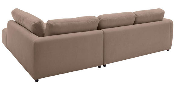 ECKSOFA  in Chenille Taupe  307/224 cm  - Taupe/Schwarz, KONVENTIONELL, Kunststoff/Textil (307/224cm) - Hom`in